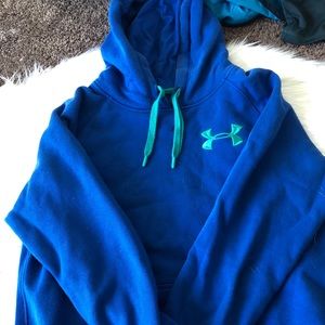 Blue Under Armour Hoodie with teal accents